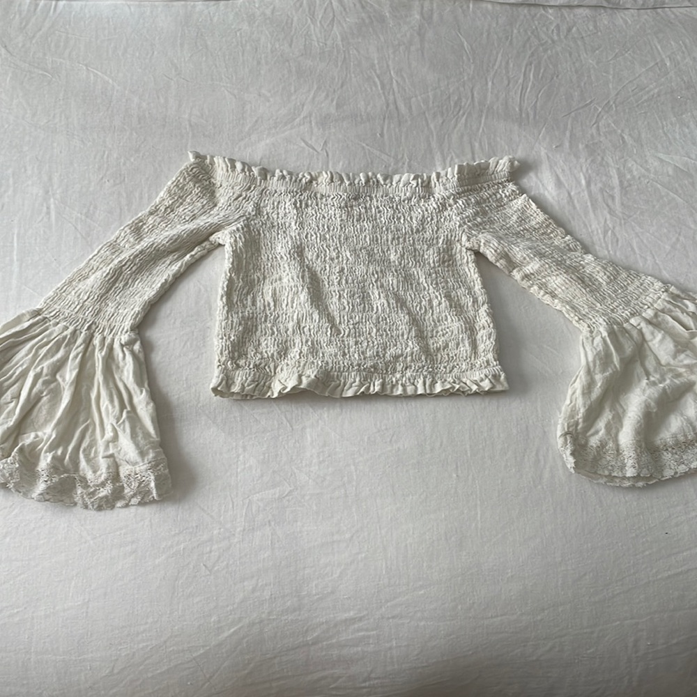 Free People Smocked Peasant Top